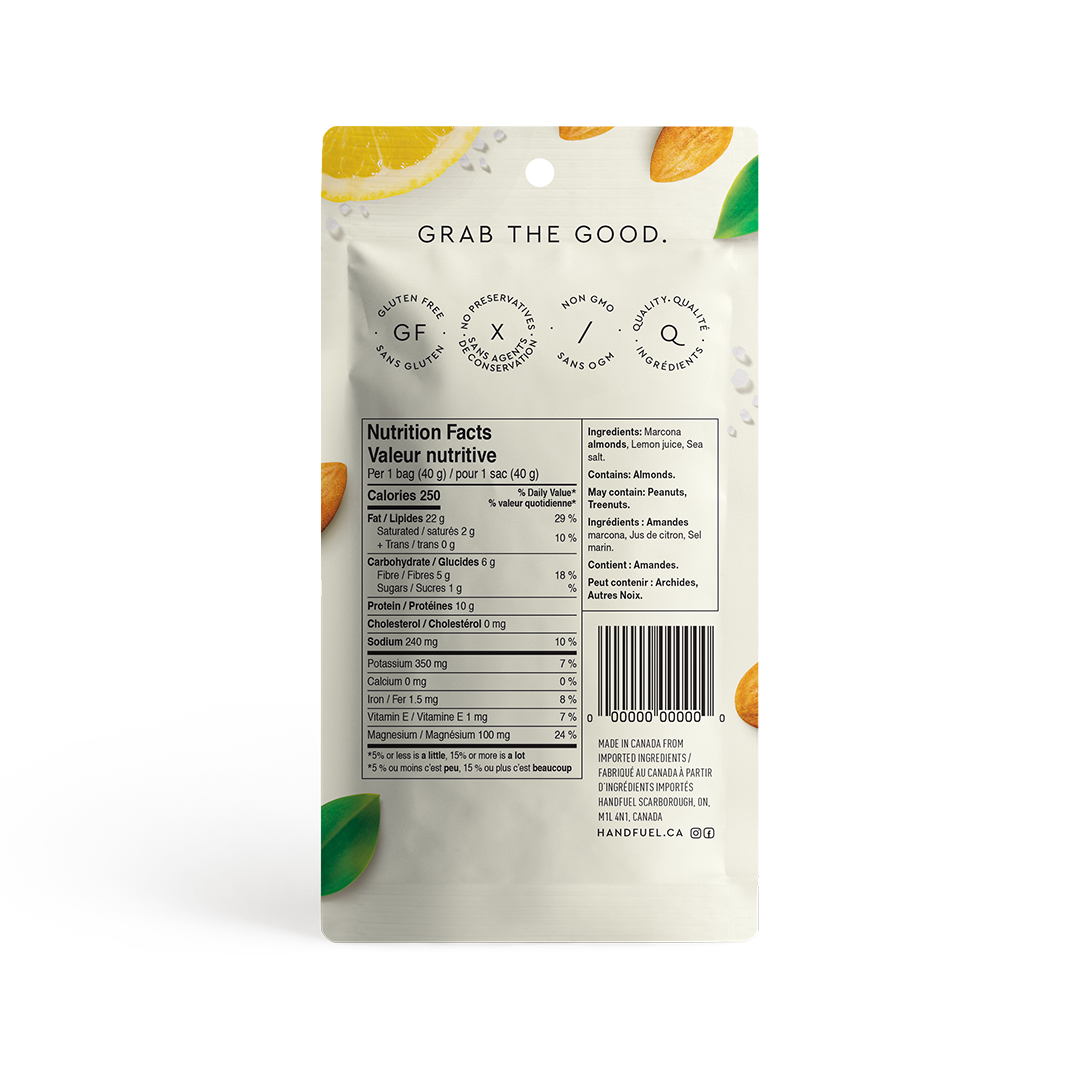 LEMON MARCONA ALMONDS 40G X 12