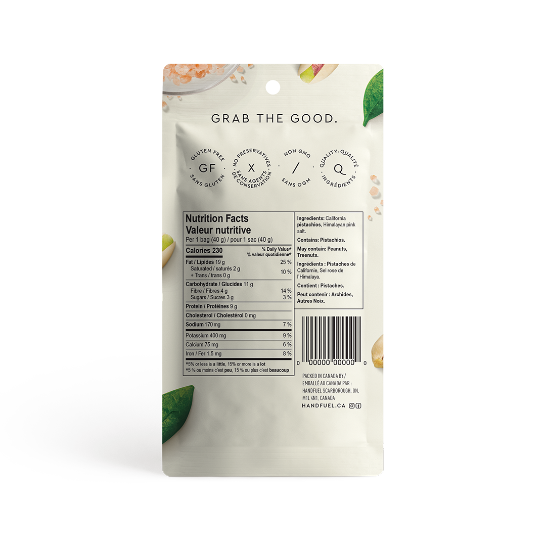 DRY ROASTED HIMALAYAN SALT PISTACHIOS 40G X 12